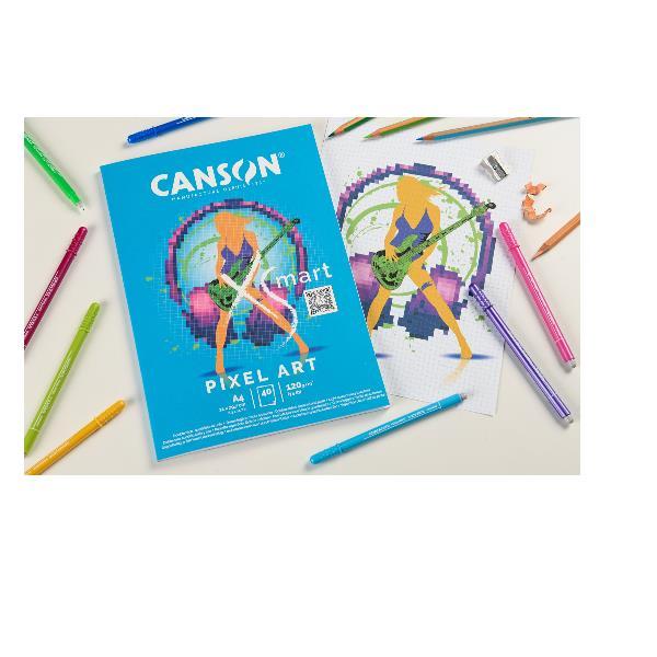 CANSON ALBUM DA DISEGNO CON QUADRETTATURA 5×5 mm …